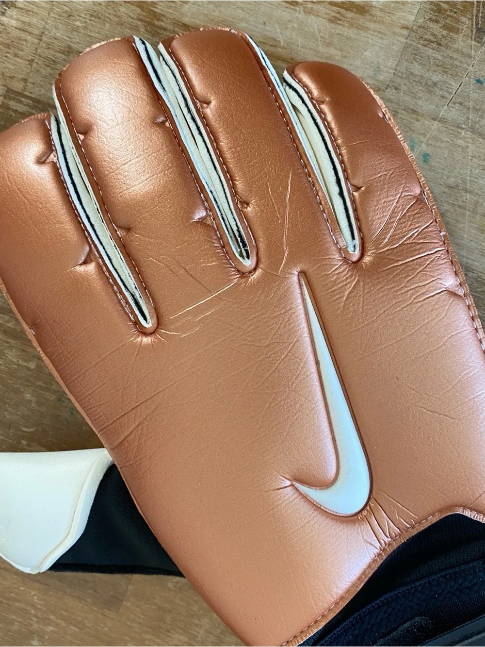Nike Men's Copper and Black Goalkeeper Gloves